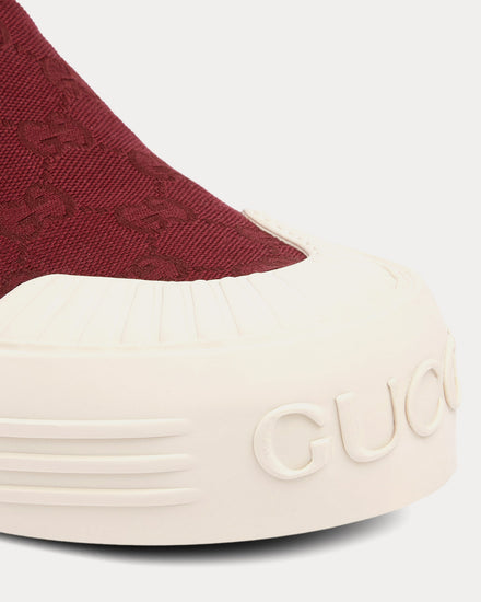 Gucci GG Canvas Gucci Rosso Ancora Red Slip On Sneakers - 5