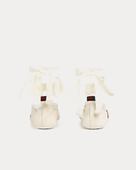 Gucci Shift Ballerina Canvas Off White Slip On Sneakers - 4