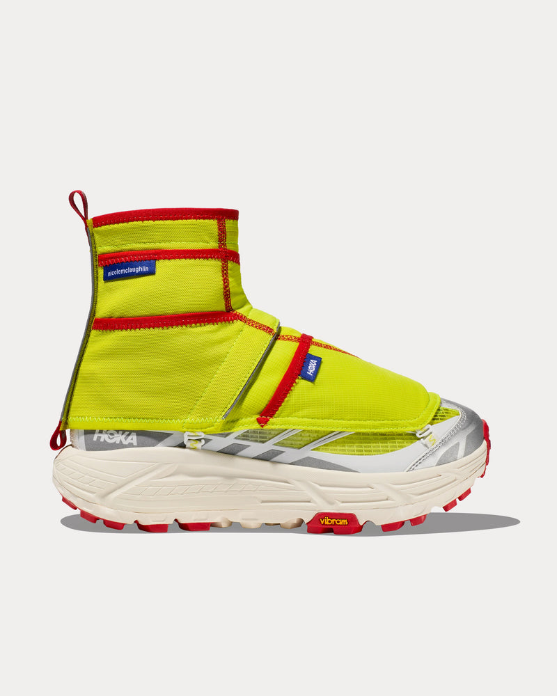 HOKA x Nicole McLaughlin Mafate Three2 White / Neon Yellow Running Shoes - 2