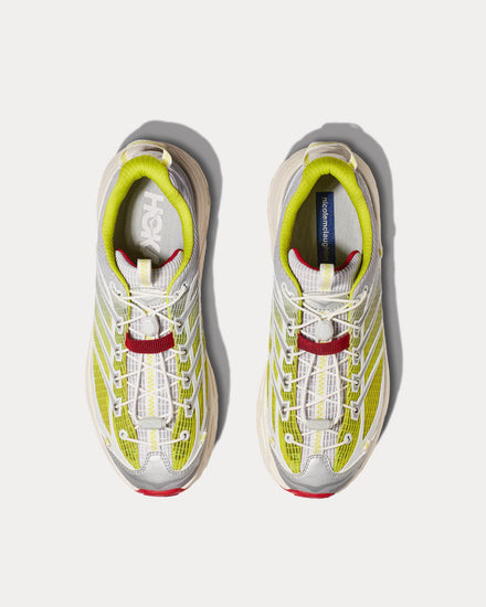 HOKA x Nicole McLaughlin Mafate Three2 White / Neon Yellow Running Shoes - 3