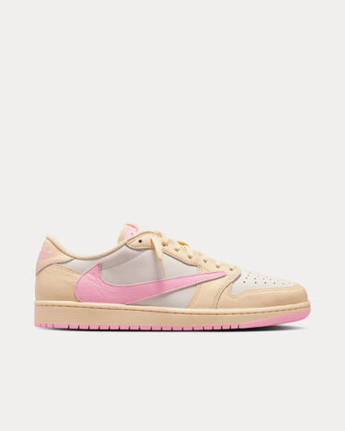 Jordan x Travis Scott Air Jordan 1 Low OG Muslin / Shy Pink / Sail / University Red Low Top Sneakers