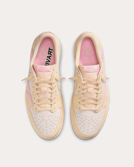 Jordan x Travis Scott Air Jordan 1 Low OG Muslin / Shy Pink / Sail / University Red Low Top Sneakers - 2