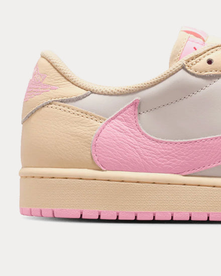Jordan x Travis Scott Air Jordan 1 Low OG Muslin / Shy Pink / Sail / University Red Low Top Sneakers - 6