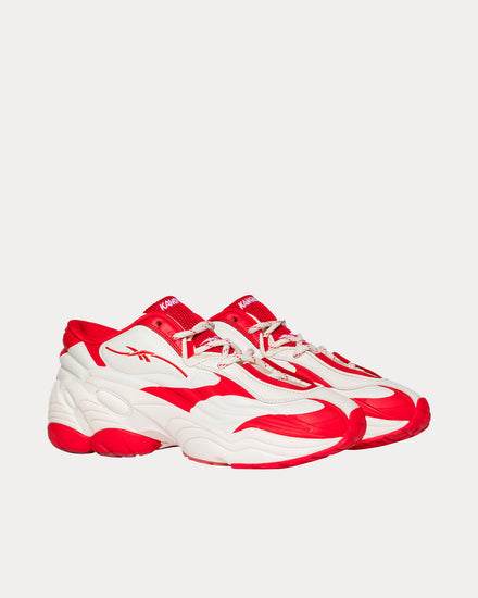Reebok LTD x KANGHYUK DMX Run 6 Modern White / Red Low Top Sneakers - 2