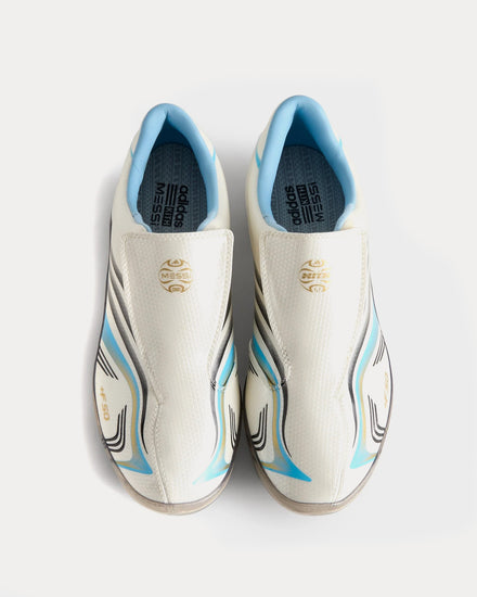 Adidas x Messi x Kith F50 Inframe Off White / Clear Blue / Metallic Gold Slip On Sneakers - 2