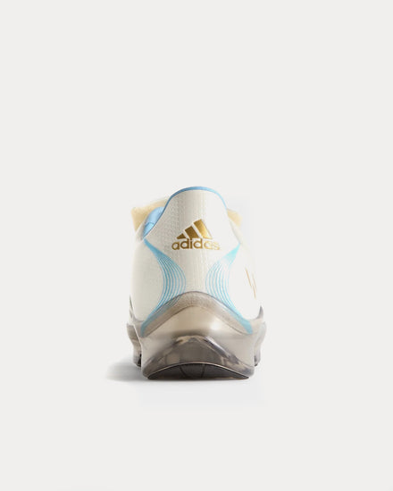 Adidas x Messi x Kith F50 Inframe Off White / Clear Blue / Metallic Gold Slip On Sneakers - 4