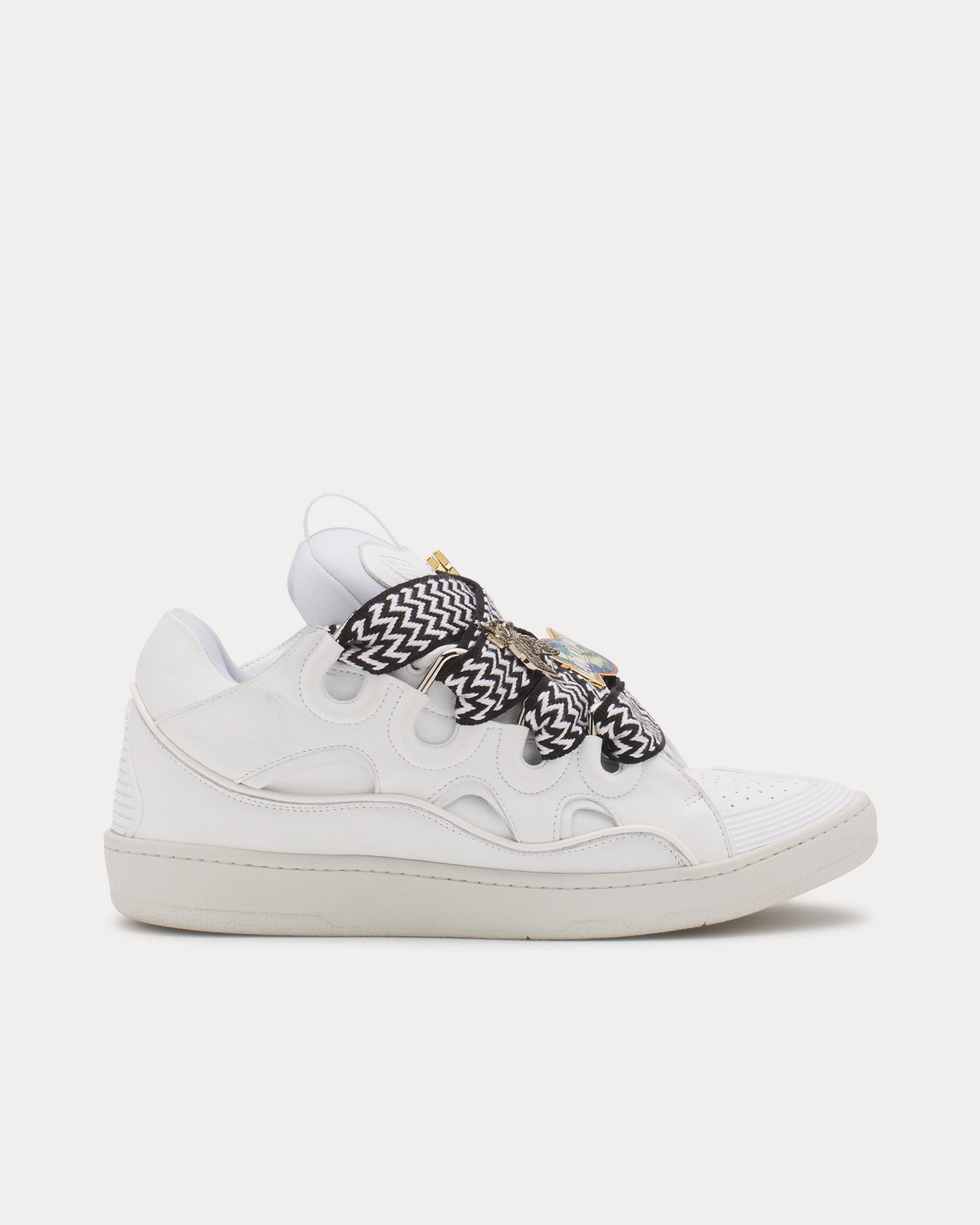Lanvin x Future Women's Curb 3.0 Leather White / Black Low Top