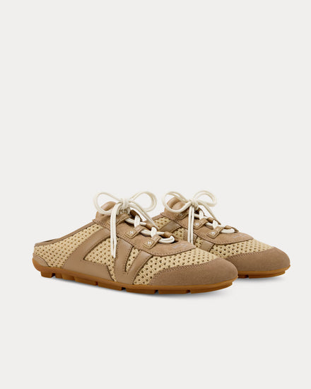 Louis Vuitton LV Sneakerina Open Back Natural Beige Slip On Sneakers - 3