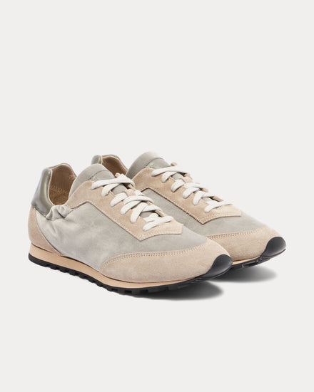 Le Monde Béryl Slim Runner Velvet & Suede Grey Low Top Sneakers - 2