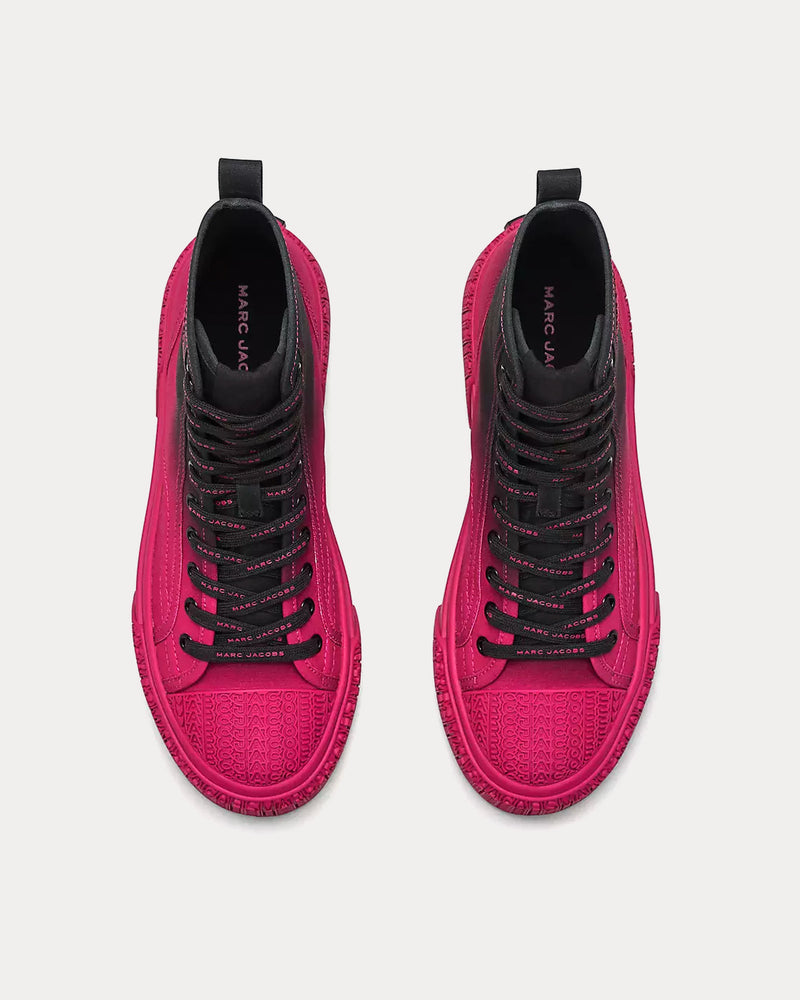 black and pink high tops