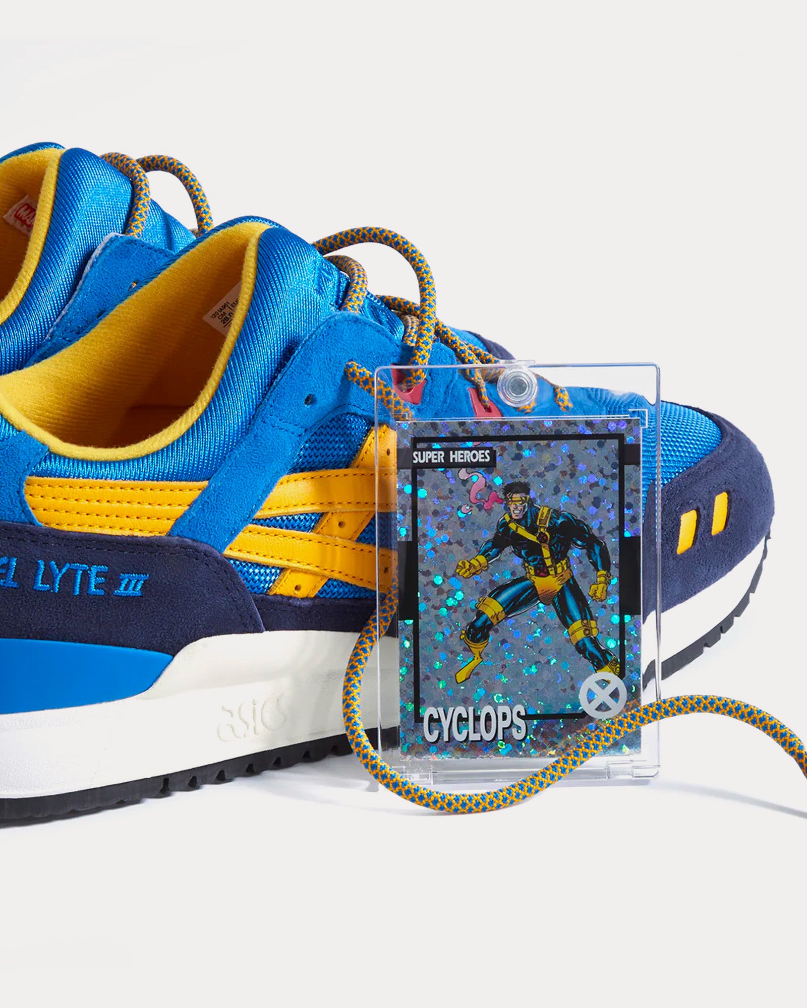 Asics x Kith - Marvel Gel-Lyte III Remastered 'Cyclops' Blue / Yellow Low Top Sneakers