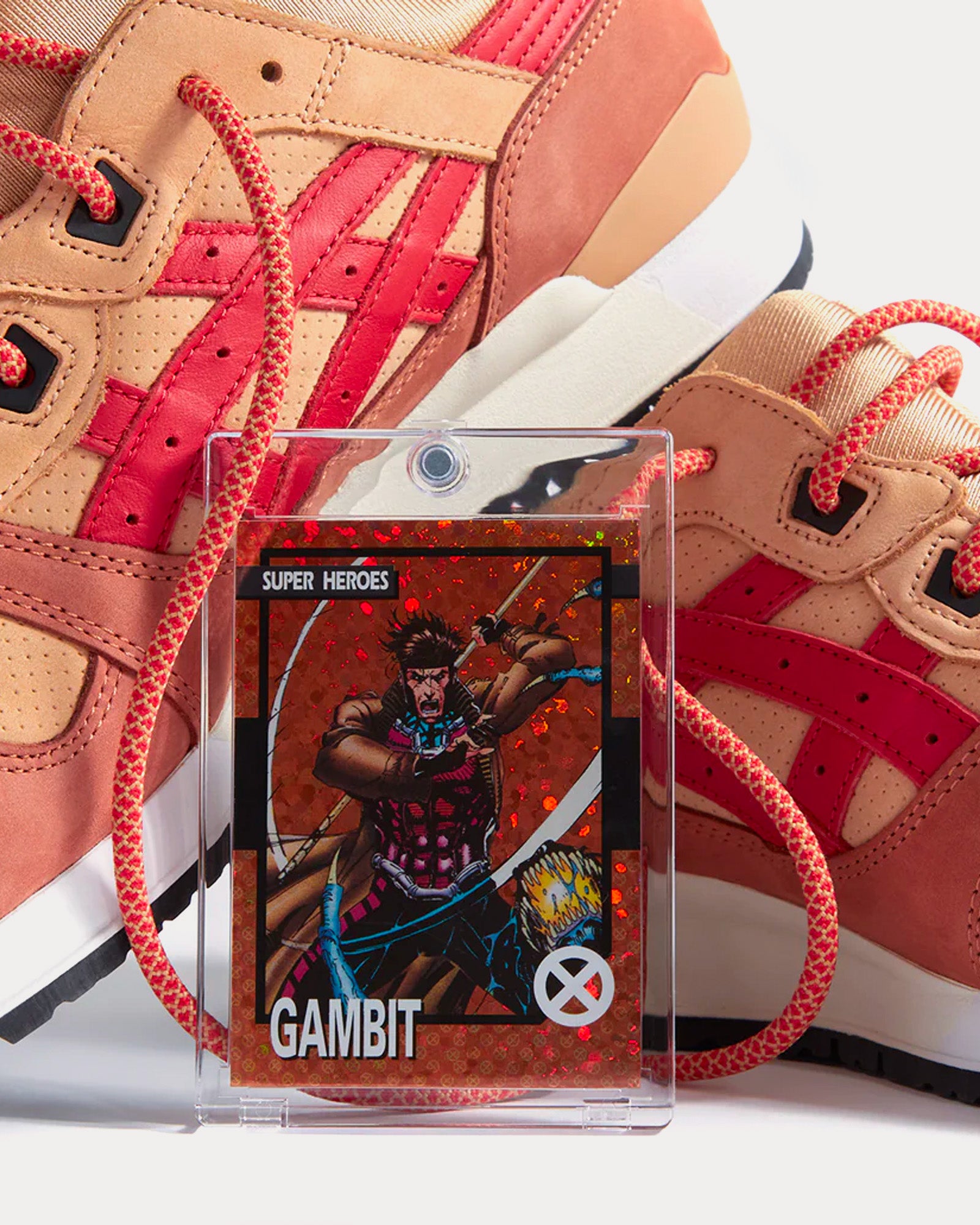 Asics x Kith - Marvel Gel-Lyte III Remastered 'Gambit' Pink / Beige Low Top Sneakers