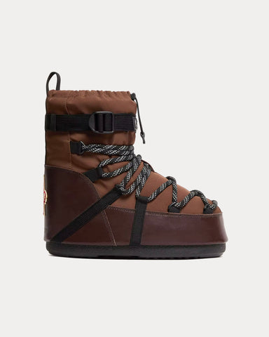 Moncler Grenoble x Moon Boot Icon Low Padded Brown Snow Boots