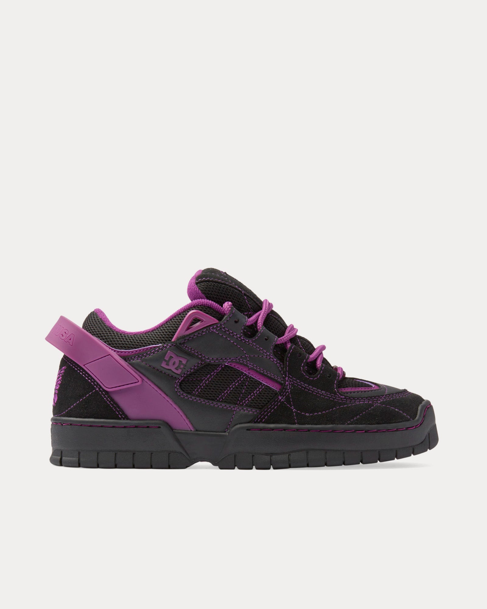 DC Shoes x Needles Men's Spectre Black / Purple Low Top Sneakers