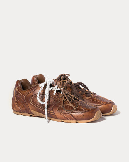 New Balance x Miu Miu 530 SL Deco Leather Sienna Low Top Sneakers - 3