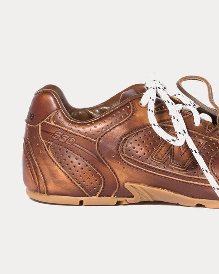 New Balance x Miu Miu 530 SL Deco Leather Sienna Low Top Sneakers - 4