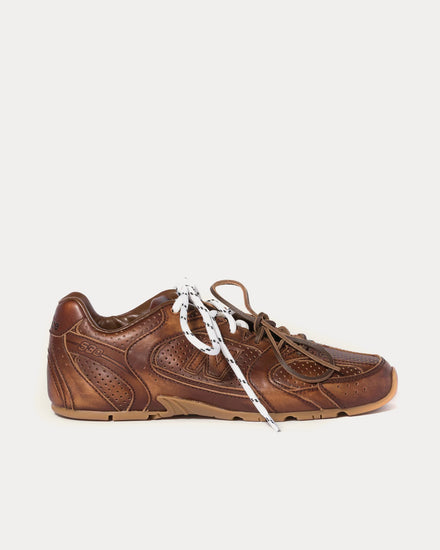 New Balance x Miu Miu 530 SL Deco Leather Sienna Low Top Sneakers - 1
