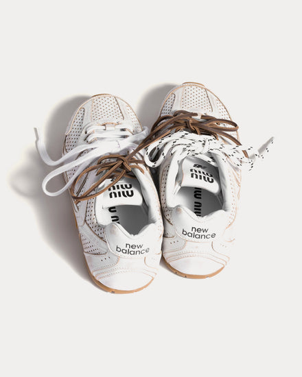 New Balance x Miu Miu 530 SL Deco Leather White Low Top Sneakers - 3