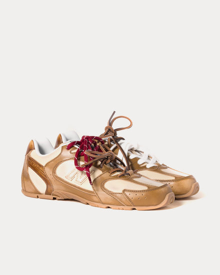 New Balance x Miu Miu 530 SL Deco Calf Leather Cinnamon / Travertine Gray Low Top Sneakers - 2