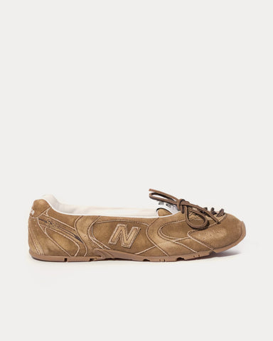 New Balance x Miu Miu 530 SL Délavé Suede Cinnamon Ballerinas