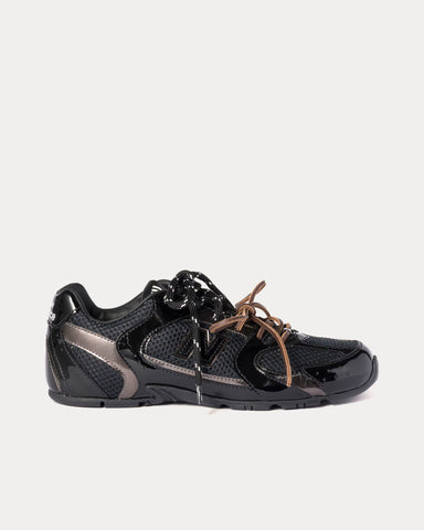 New Balance x Miu Miu 530 SL Patent Leather & Mesh Black / Anthracite Gray Low Top Sneakers
