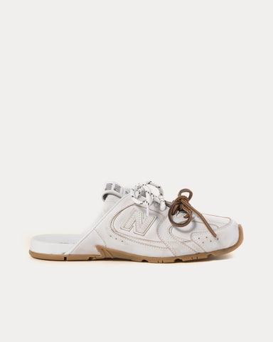 New Balance x Miu Miu 530 SL Deco Calf Leather White Mules