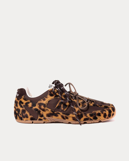 New Balance x Miu Miu 530 SL Printed Leather & Technical Fabric Honey / Brown Low Top Sneakers - 1