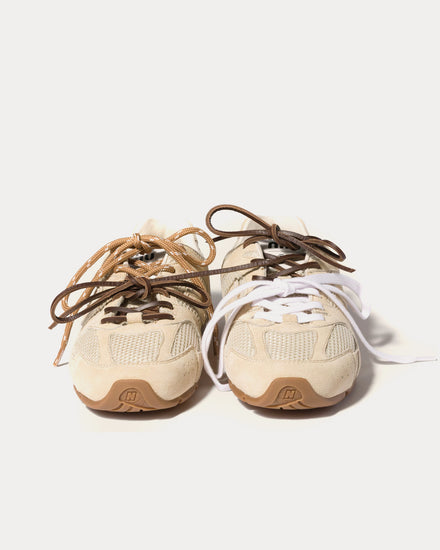 New Balance x Miu Miu 530 SL Suede & Mesh Butter Yellow Low Top Sneakers - 3