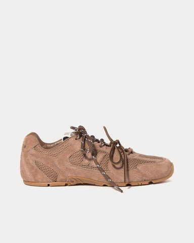 New Balance x Miu Miu 530 SL Suede & Mesh Hazelnut Low Top Sneakers