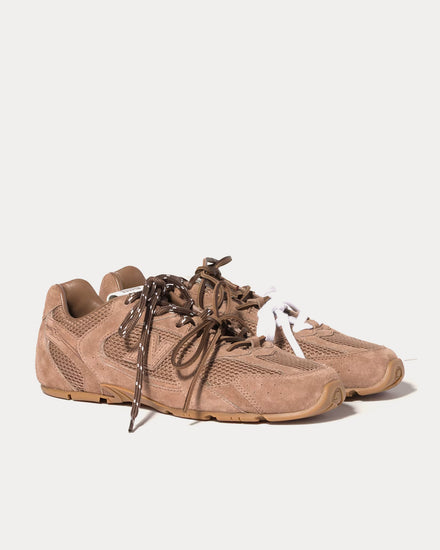 New Balance x Miu Miu Women's 530 SL Suede & Mesh Hazelnut Low Top