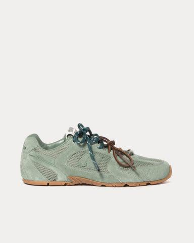New Balance x Miu Miu 530 SL Suede & Mesh Sage Green Low Top Sneakers