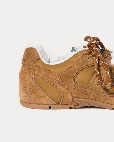 New Balance x Miu Miu 530 SL Technical Fabric & Suede Beige Low Top Sneakers - 5