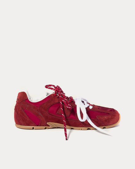 New Balance x Miu Miu 530 SL Technical Fabric & Suede Cerise Low Top Sneakers - 1