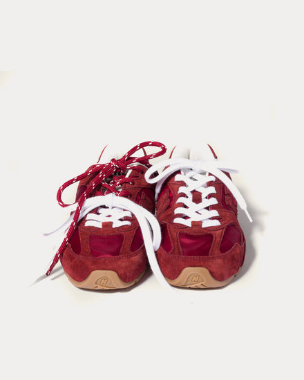 New Balance x Miu Miu 530 SL Technical Fabric & Suede Cerise Low Top Sneakers - 2