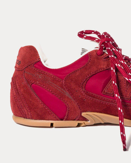 New Balance x Miu Miu 530 SL Technical Fabric & Suede Cerise Low Top Sneakers - 4