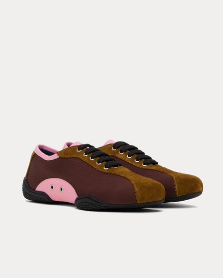 Nicole Saldaña Simone Burgundy / Tan Low Top Sneakers - 2