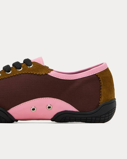 Nicole Saldaña Simone Burgundy / Tan Low Top Sneakers - 4