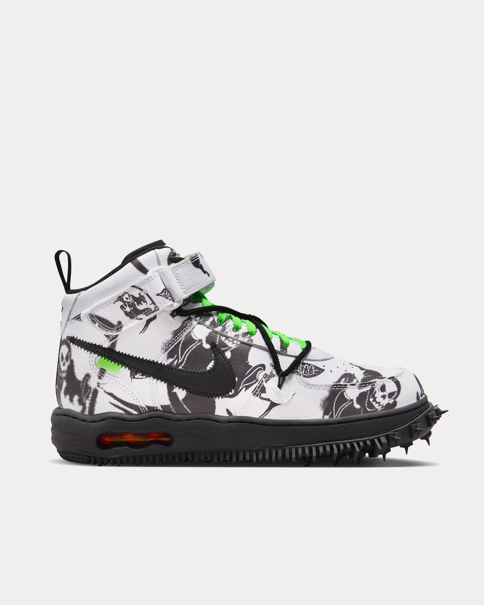 Nike x Off-White - Air Force 1 Mid 'Grim Reaper' White / Black Mid Top Sneakers