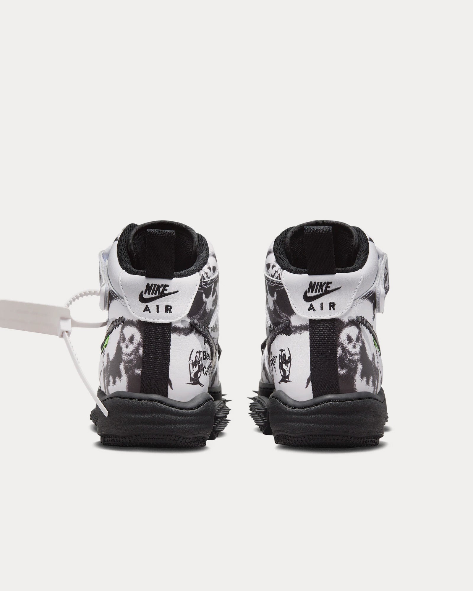 Nike x Off-White - Air Force 1 Mid 'Grim Reaper' White / Black Mid Top Sneakers