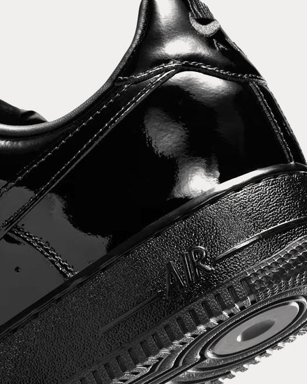 Nike Air Force 1 '07 Patent Leather Black / Black / Black Low Top Sneakers - 6