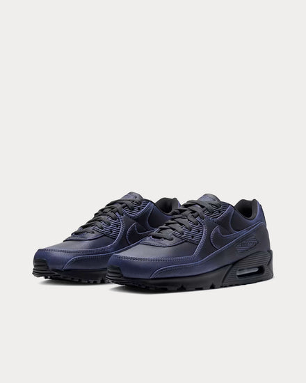 Nike Air Max 90 Premium Dark Smoke Grey / University Blue / Dark Smoke Grey Low Top Sneakers - 3