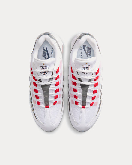Nike Air Max 95 Big Bubble 'England' White / Metallic Silver / Obsidian / Speed Red Low Top Sneakers - 2