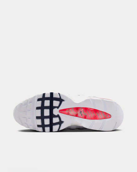 Nike Air Max 95 Big Bubble 'England' White / Metallic Silver / Obsidian / Speed Red Low Top Sneakers - 5