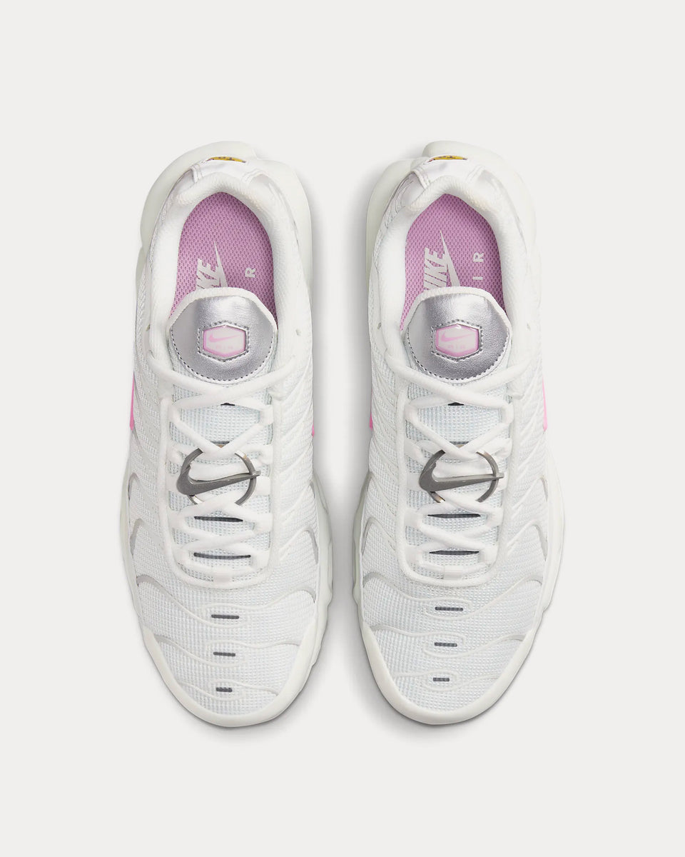 Nike Air Max Plus Summit White / Grey Fog / Metallic Silver / Pink Rise Low Top Sneakers - Sneak