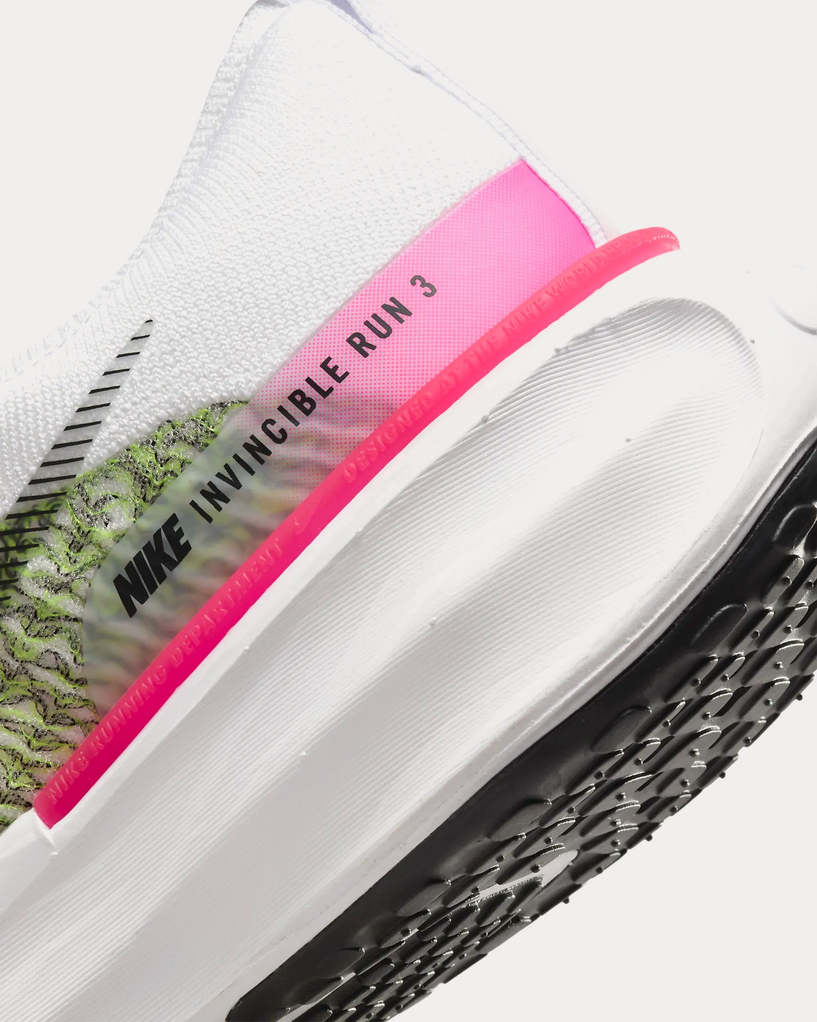 Nike Men's Invincible 3 White / Volt / Hyper Pink / Black Running Shoes