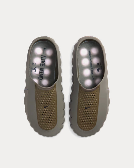 Nike Mind 001 Tarp Green / Light Orewood Brown / Black / Metallic Dark Grey Mules - 2