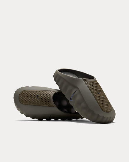 Nike Mind 001 Tarp Green / Light Orewood Brown / Black / Metallic Dark Grey Mules - 3