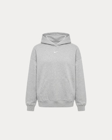 Nike Studio Fleece Dark Grey Heather / Sail Oversized Pullover Hoodie