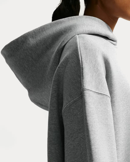 Nike Studio Fleece Dark Grey Heather / Sail Oversized Pullover Hoodie - 4