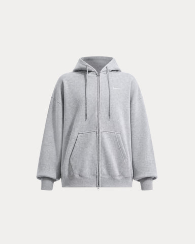 Nike Studio Fleece Dark Grey Heather / Sail Full-Zip Hoodie
